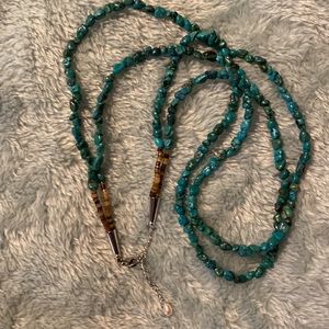 🎉SALE Native American double strand genuine turquoise nugget necklace